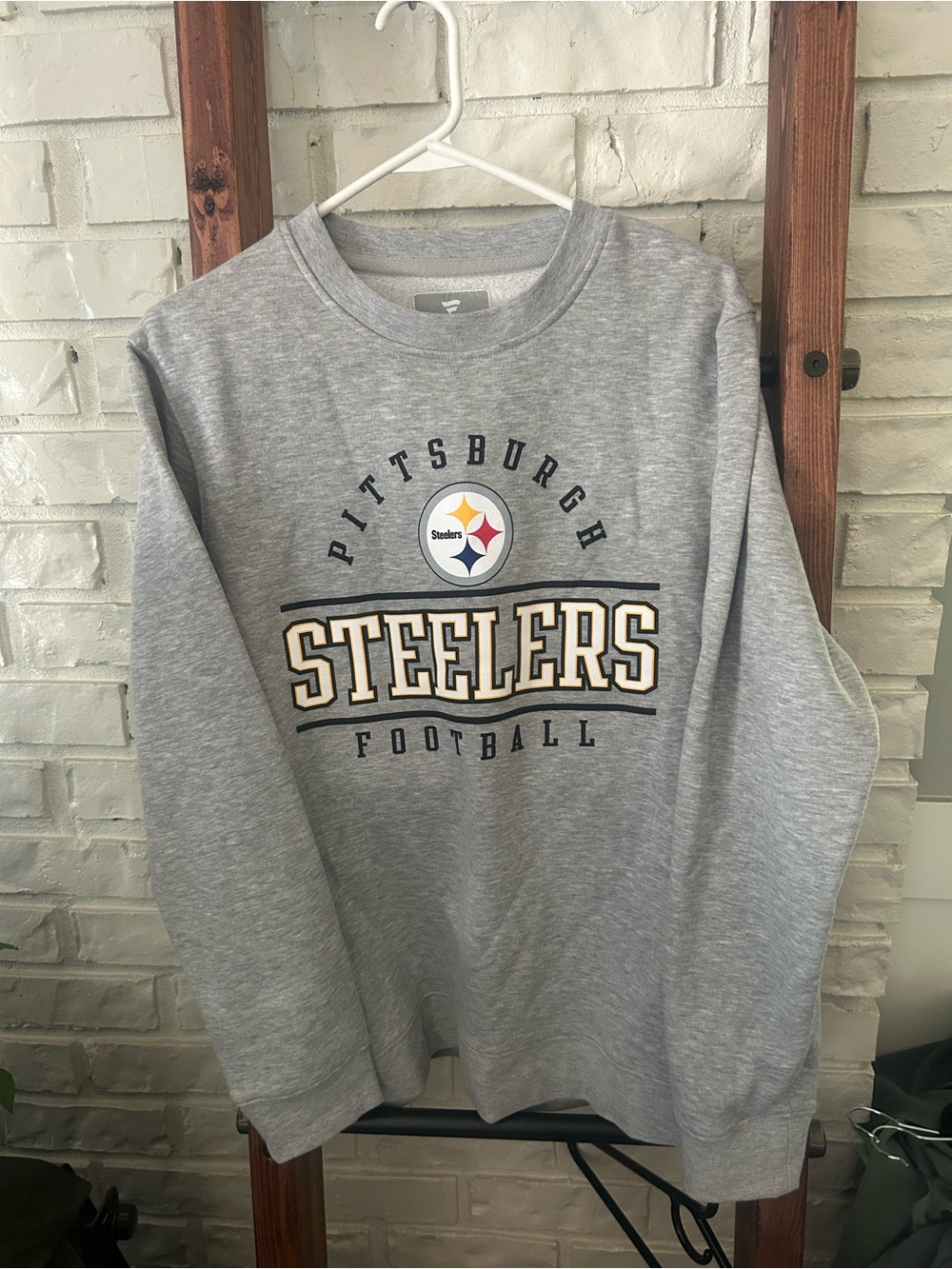 Fanatics Pittsburgh Steelers Football Crewneck Sweatshirt Medium Gray